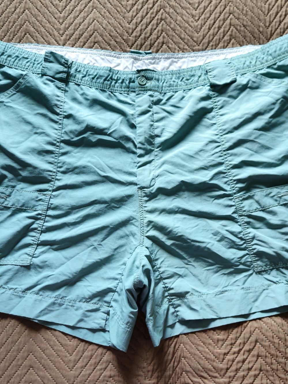 AFTCO Men's Green Nylon Fishing Shorts